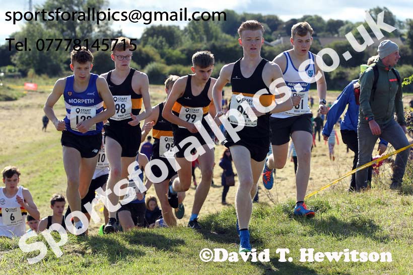 Mens under-17s 2019 Start Fitness Harrier league, Wrekenton, Gateshead. Photo: David T. Hewitson/Sports for All Pics